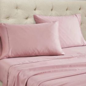 1500 Thread Count Cotton Blend Solid Deep Pocket Sheet (Color: Lavender, size: California King)