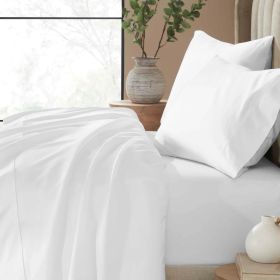 Pavo Cotton 700 Thread Count Perfect Fit Sheet Set (Color: White, size: California King)
