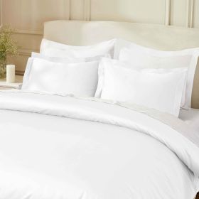 850 Thread Count Egyptian Cotton Solid Duvet Cover (Color: White, size: Full/Queen)