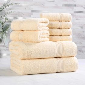 Egyptian Cotton Heritage Plush Towel Set 8 Piece (Color: Canary)