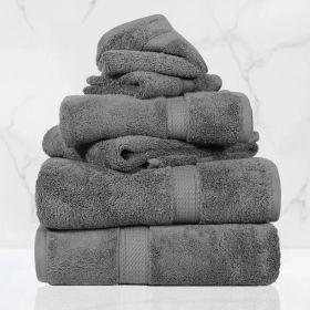Egyptian Cotton 6-piece towel set – Plush & Heavyweight (Color: Charcoal)
