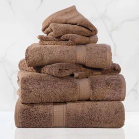 Egyptian Cotton 6-piece towel set – Plush & Heavyweight (Color: Chocolate)