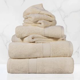 Egyptian Cotton 6-piece towel set – Plush & Heavyweight (Color: Cream)