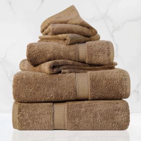Egyptian Cotton 6-piece towel set – Plush & Heavyweight (Color: Latte)