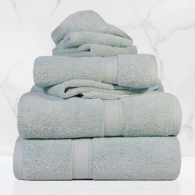 Egyptian Cotton 6-piece towel set – Plush & Heavyweight (Color: Seafoam)