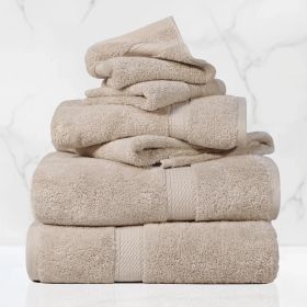 Egyptian Cotton 6-piece towel set – Plush & Heavyweight (Color: Stone)