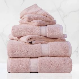 Egyptian Cotton 6-piece towel set – Plush & Heavyweight (Color: Tea Rose)