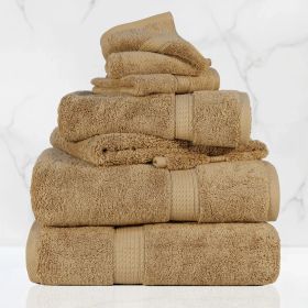 Egyptian Cotton 6-piece towel set – Plush & Heavyweight (Color: Toast)