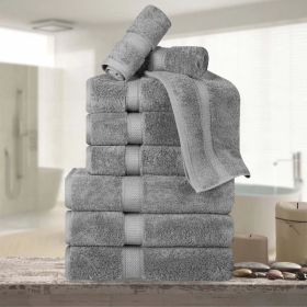 9-Piece Egyptian Cotton Plush Towel Set - Madison (Color: Charcoal)