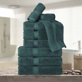 9-Piece Egyptian Cotton Plush Towel Set - Madison (Color: Teal)