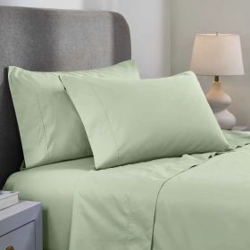 1000 Thread Count Cotton Blend Sheets - Solid Deep Pocket (Color: Green, size: King)
