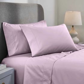 1000 Thread Count Cotton Blend Sheets - Solid Deep Pocket (Color: Lilac, size: California King)