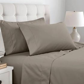 Cotton Blend 600 Thread Count Solid Pillowcase Set of 2 (Color: Gray, size: King)