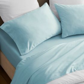 Carmen 100% Cotton Relaxed Wash Pillowcase Set (Color: Blue, size: Standard)