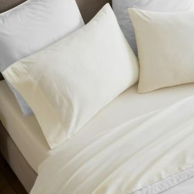 Carmen 100% Cotton Relaxed Wash Pillowcase Set (Color: Ivory, size: King)