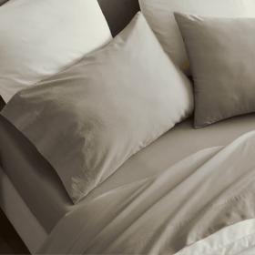 Carmen 100% Cotton Relaxed Wash Pillowcase Set (Color: Taupe, size: King)