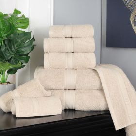 Egyptian Cotton 8-piece towel set – Plush & Heavyweight (Color: Cream)