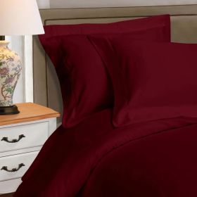 1000 Thread Count Egyptian Cotton Solid Duvet Cover (Color: Burgundy, size: King/California King)