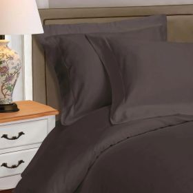 1000 Thread Count Egyptian Cotton Solid Duvet Cover (Color: Charcoal, size: King/California King)