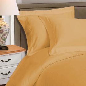 1000 Thread Count Egyptian Cotton Solid Duvet Cover (Color: Gold, size: Full/Queen)