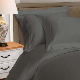 1000 Thread Count Egyptian Cotton Solid Duvet Cover (Color: Gray, size: King/California King)