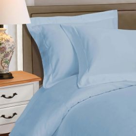 1000 Thread Count Egyptian Cotton Solid Duvet Cover (Color: Light Blue, size: Full/Queen)