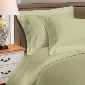 1000 Thread Count Egyptian Cotton Solid Duvet Cover (Color: Sage, size: Full/Queen)