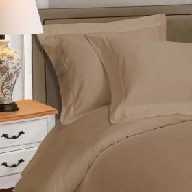 1000 Thread Count Egyptian Cotton Solid Duvet Cover (Color: Taupe, size: Full/Queen)