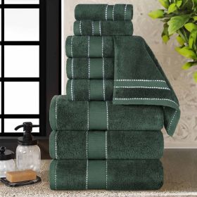 Niles Egyptian Giza Cotton Plush Towel Set 9-Piece (Color: Forest Green)