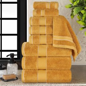 Niles Egyptian Giza Cotton Plush Towel Set 9-Piece (Color: Gold)