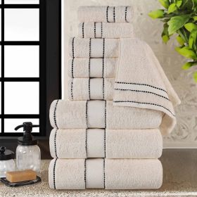Niles Egyptian Giza Cotton Plush Towel Set 9-Piece (Color: Ivory)