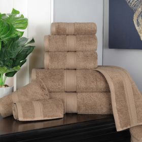 Egyptian Cotton 8-piece towel set – Plush & Heavyweight (Color: Latte)