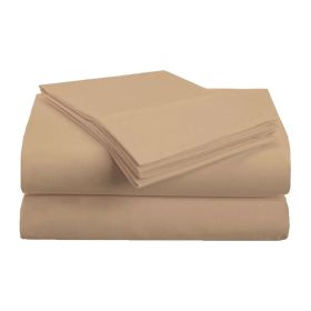 1500 Series Microfiber Deep Pocket Solid Bed Sheet Set (Color: Taupe, size: Queen)