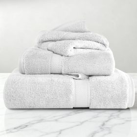 Egyptian Cotton Madison Plush Towel Set 3 Piece (Color: White)