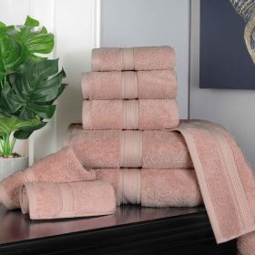 Egyptian Cotton 8-piece towel set – Plush & Heavyweight (Color: Muted Mauve)