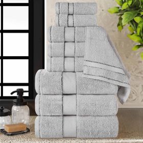 Niles Egyptian Giza Cotton Plush Towel Set 9-Piece (Color: Platinum)
