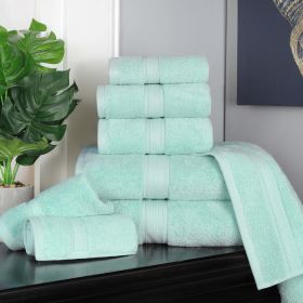 Egyptian Cotton 8-piece towel set – Plush & Heavyweight (Color: Seafoam)