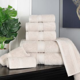 Egyptian Cotton 8-piece towel set – Plush & Heavyweight (Color: Stone)