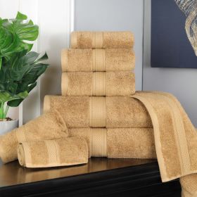Egyptian Cotton 8-piece towel set – Plush & Heavyweight (Color: Toast)