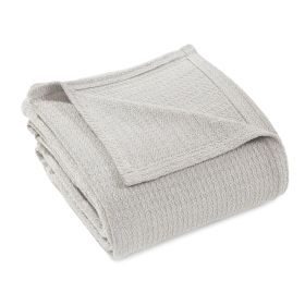 100% Cotton Waffle Blanket – Cooling Waffle Weave, Lightweight & Breathable (Color: Silver, size: Twin)