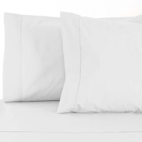 Cotton Blend 800 Thread Count Solid Pillowcase Set of 2 (Color: White, size: King)