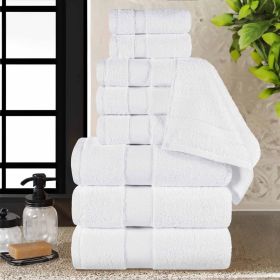 Niles Egyptian Giza Cotton Plush Towel Set 9-Piece (Color: White)