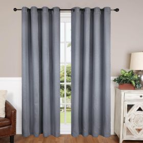 Modern Shimmer Washable Room Darkening Blackout Curtains, Set of 2 (Color: Silver, size: 42" X 63")