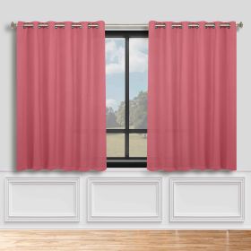 Blackout Window Curtains Classic Modern Room Darkening Set of 2 (Color: Pink, size: 70" x 63")