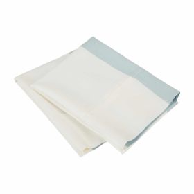 Cotton Blend Cabana Stripe 2 Piece Pillowcase Set (Color: Light Blue, size: Standard)