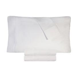Cotton Percale 300 Thread Count Solid 2 Piece Pillowcase Set (Color: White, size: Standard)
