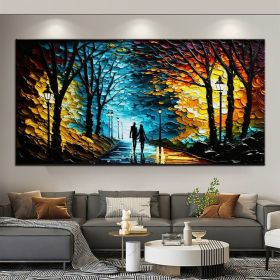 Hand Oil Pianting Abstract Romantic City Landscape Oil Painting On Canvas Large Wall Art Hand Painted Colorful Tree Painting Modern Wall Decor (Style: 07, size: 90x120cm)