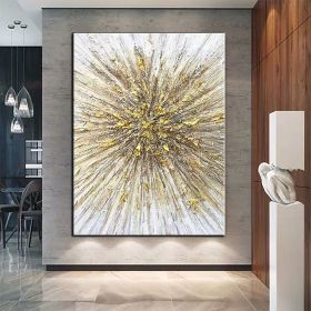 Hand Painted Oil Paintings Modern Landscape Gold Abstract Line Wall Art Picture For Living Room Home Decor Living Room Hallway Luxurious Decorati (Style: 01, size: 100x150cm)