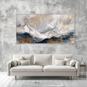 Abstract Mountain Landscape Oil Painting - Modern 3D Textured Canvas Art Hand-Painted Wall Decor for Living Room Original Artwork A Gift (Style: 01, size: 80x160cm)