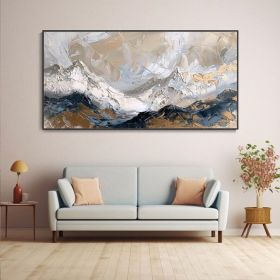 Abstract Mountain Landscape Oil Painting - Modern 3D Textured Canvas Art Hand-Painted Wall Decor for Living Room Original Artwork A Gift (Style: 01, size: 70x140cm)